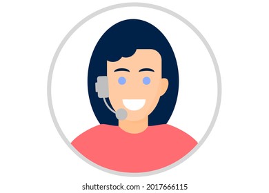 expert or consultant character in a yellow circle on a white background