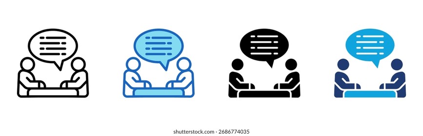 Expert Consultation icon Multi Style Vector Illustration