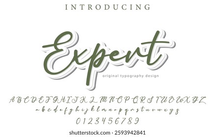 Expert Font Stylish brush painted an uppercase vector letters, alphabet, typeface