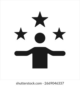 Expert Glyph Icon Vector Illustration