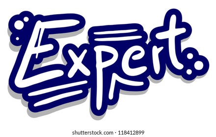 Expert graffiti sticker