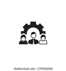 Expert group icon black vector illustration