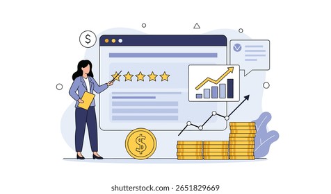 Orientação especializada para otimizar estratégias de crescimento de negócios on-line e controle de desempenho