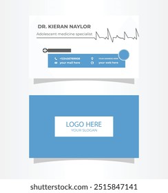 Expert Healthcare Business card vector, background and minimal , Modern Minimalist Medical Care Business card