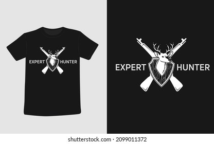 Expert Hunter T-shirt Design Template 