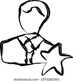 expert icon in Doodle style
