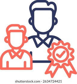 Ilustración vectorial de color de línea de icono experto