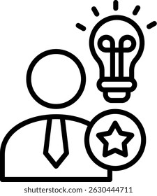Expert Icon Line Vector Illustration