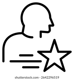 Ilustración vectorial de línea de icono experto