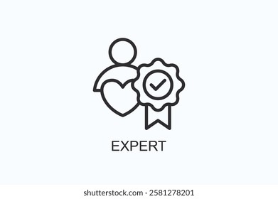 Expert Icon Or Logo Isolated Illustration
