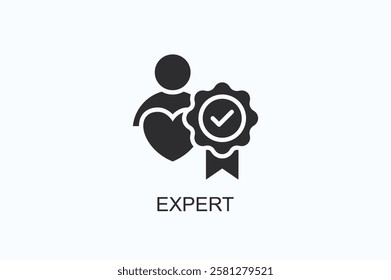 Expert Icon Or Logo Isolated Illustration