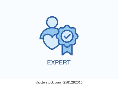 Expert Icon Or Logo Isolated Illustration