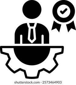 Expert Icon Mixed Vector Illustration