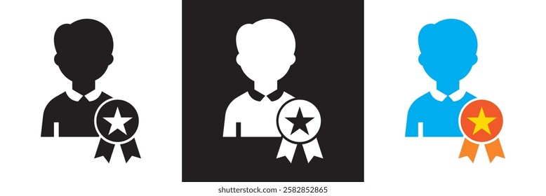 Expert icon set. Containing advice, competence, expertise, knowledge, skill, specialist, etc. isolated on white and black background. vector illustration. EPS 10