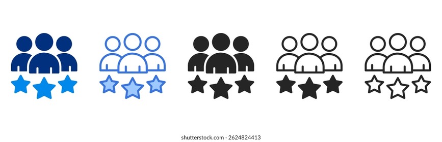Expert icon set multiple style collection