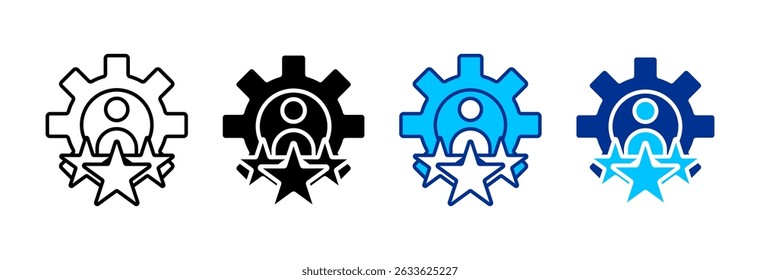 Ilustração de vetor de vários estilos de conjunto de ícones especiais