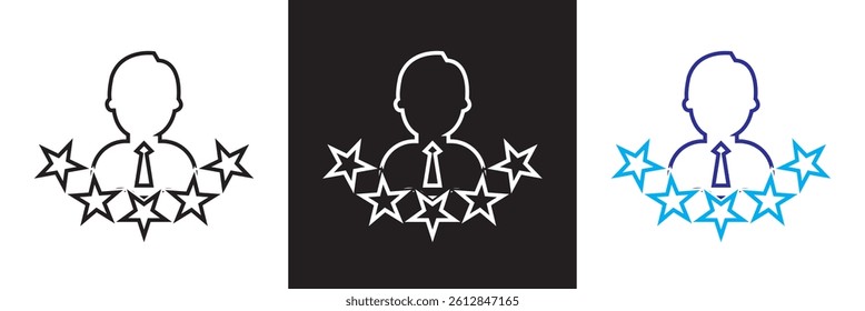 Expert icon set. Vector for websites, mobile interfaces, presentations, banner, visual branding etc. Vector illustration. isolated on white and black background. EPS 10