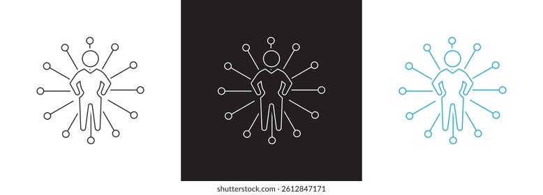 Expert icon set. Vector for websites, mobile interfaces, presentations, banner, visual branding etc. Vector illustration. isolated on white and black background. EPS 10