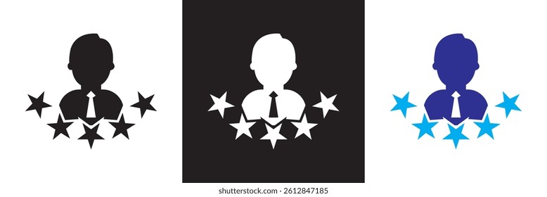 Expert icon set. Vector for websites, mobile interfaces, presentations, banner, visual branding etc. Vector illustration. isolated on white and black background. EPS 10