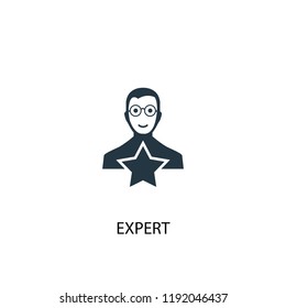 Expert icon. Simple element illustration. Expert concept symbol design. Can be used for web and mobile.