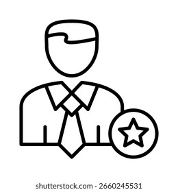 Icono de línea de experto Ilustración vectorial