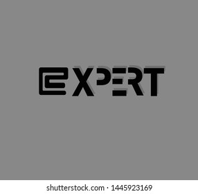 Expert logo. minimalistic logo design