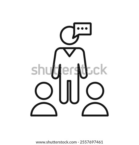 Expert opinion icon Isolated flat vector in outline