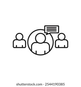 Expert opinion icon. isolated vector icon.