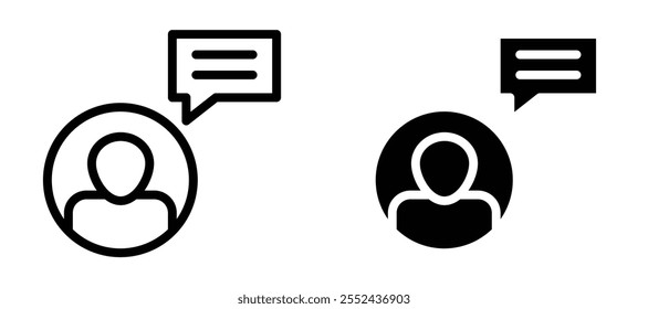 Expert opinion liner icon vector set.