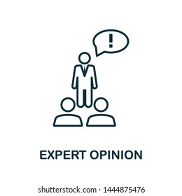 Expert Opinion outline icon. Thin line concept element from business management icons collection. Creative Expert Opinion icon for mobile apps and web usage.