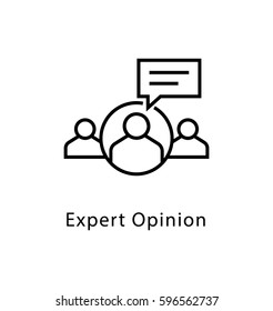 Expert Opinion Vector Line Icon
