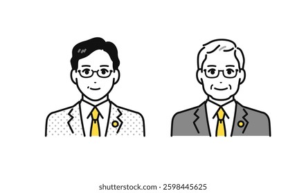Expert person icon Illustration set