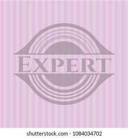  Expert pink emblem. Retro