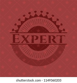 Expert realistic red emblem