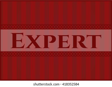 Expert retro style card or poster