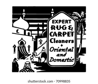 Expert Rug & Carpet Cleaners - Retro Ad Art Banner