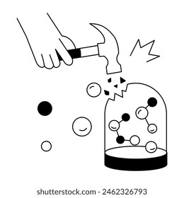 Expert Scientists Hand Drawn Mini Illustrations