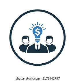 Experto, especialista, icono de equipo. Ilustración vectorial editable.