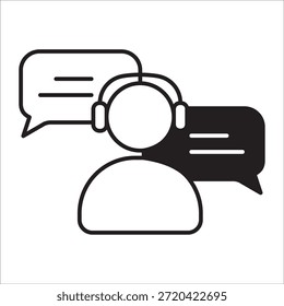 Vector de esquema de icono de stock experto