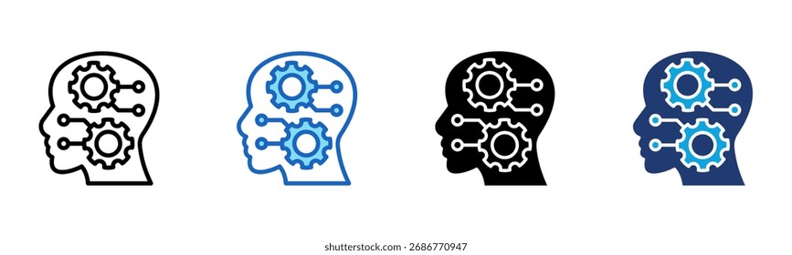 Icono de sistema experto Multi Style Ilustración vectorial