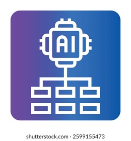 Expert Systems  color line icon.Minimal clean icon for apps and websites. Modern simple icons for UI UX and branding