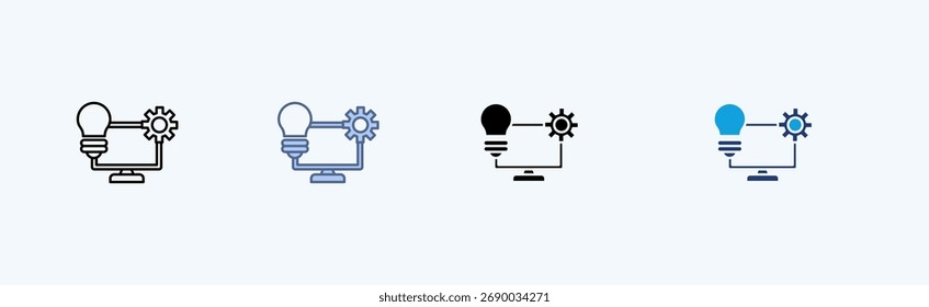 Expert Systems Multiple Icon Illustration Vector