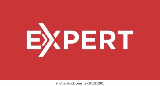expert text logo design, typography text expert, word mark expert logo graphic vector template