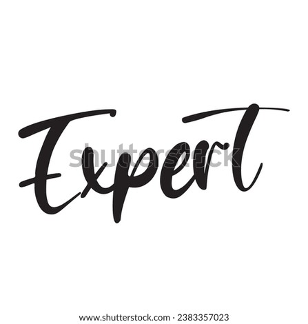 expert text on white background.
