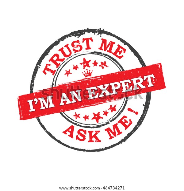 Im Expert Trust Me Ask Me庫存向量圖 免版稅