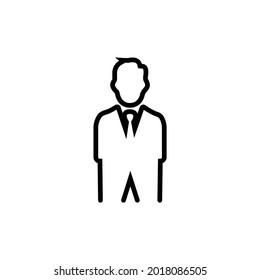 Expert user line icon vector illustration