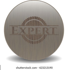 Expert wood icon or emblem