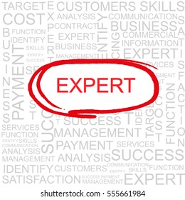 Expert Word Cloud, Business Concept
