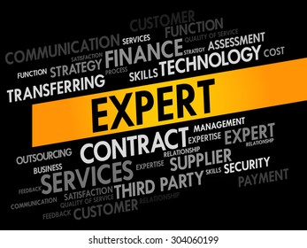 Expert words cloud, business concept