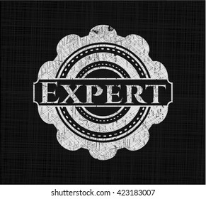 Expert written on a blackboard